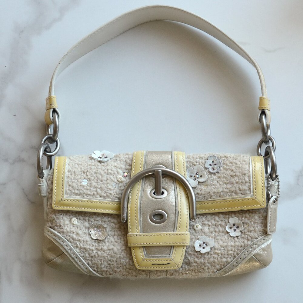 Coach Tweed Floral Soho Bag